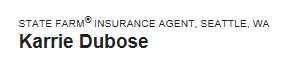 State Farm Agency Karrie Dubose logo