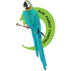 Blue Parrot Painting logo